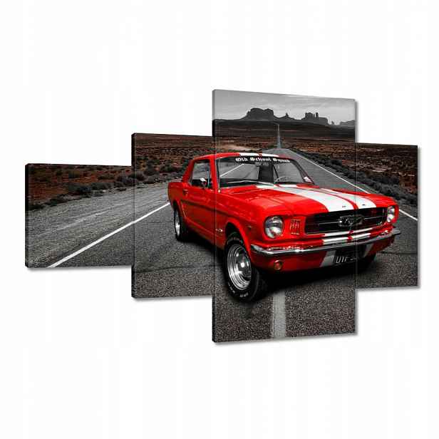 Obrazy 130x80 Červený Ford Mustang