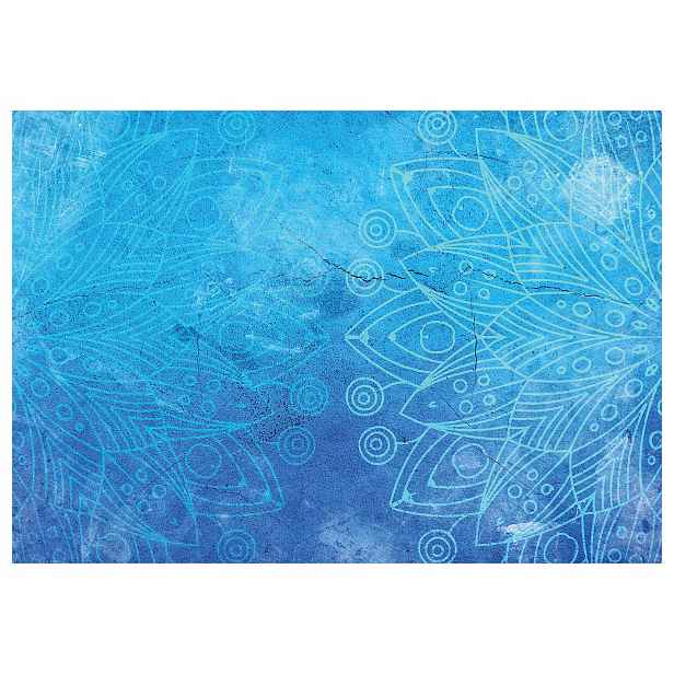 Tapeta Mandala geometrie relaxace světle modrá harmonie abstrakce 300x210 lepidlo