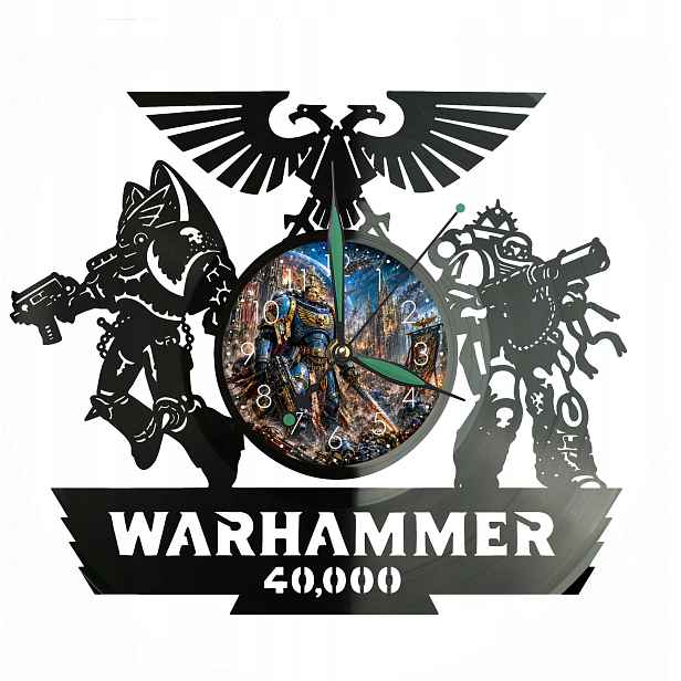 Warhammer 40k Nástěnné hodiny Vinylová deska Moderní dekorativní dárek