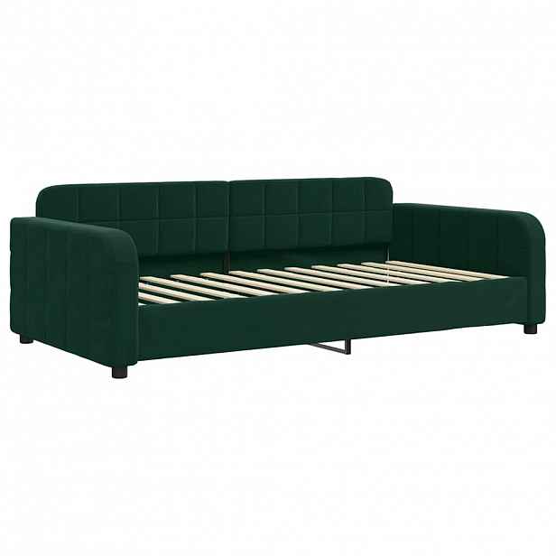 vidaXL Válenda tmavě zelená 100 x 200 cm samet