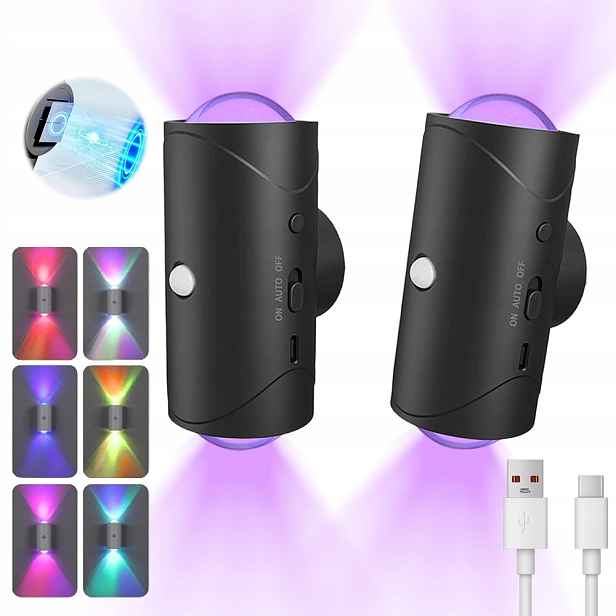 Led schodišťová lampa s pohybovým senzorem akumulátor magnet na zeď 2ks
