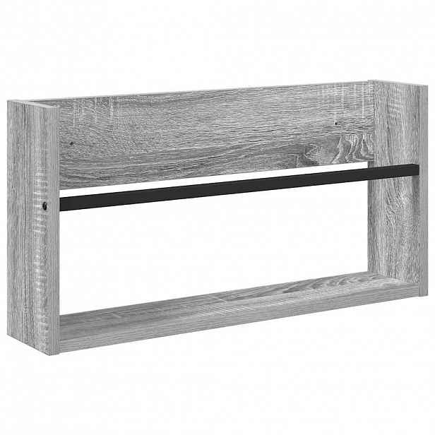vidaXL Regál na časopisy Šedá Sonoma 60 x 12 x 30 cm Kompozitní dřevo