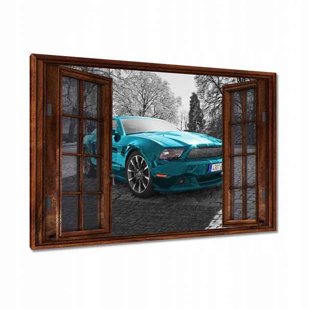 Obrazy 90x60 Tyrkysový Ford Mustang