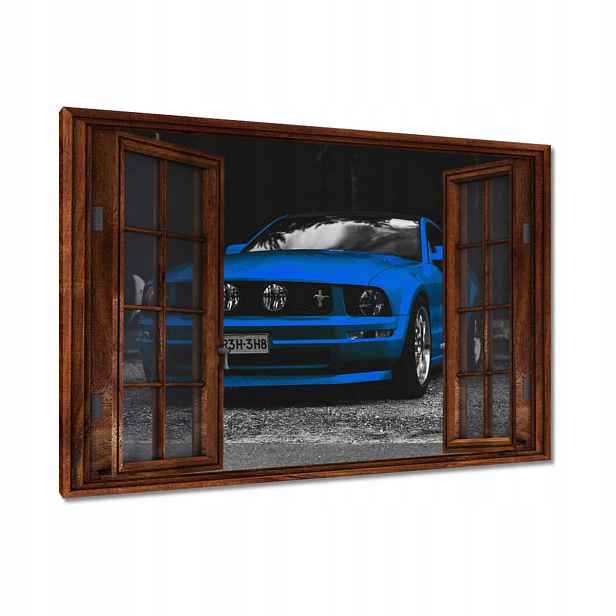 Obrazy 120x80 Modrý Ford Mustang