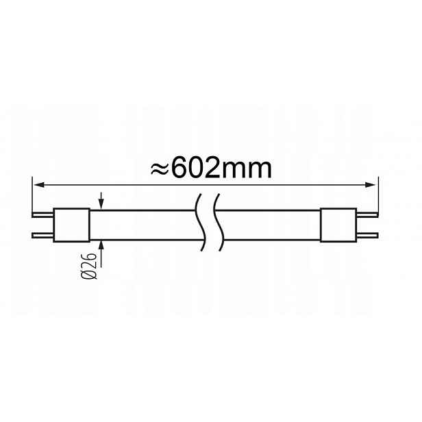 Tradiční stmívatelná lineární zářivka Bellight G13 18 W 6500K 60 cm 25 Ks