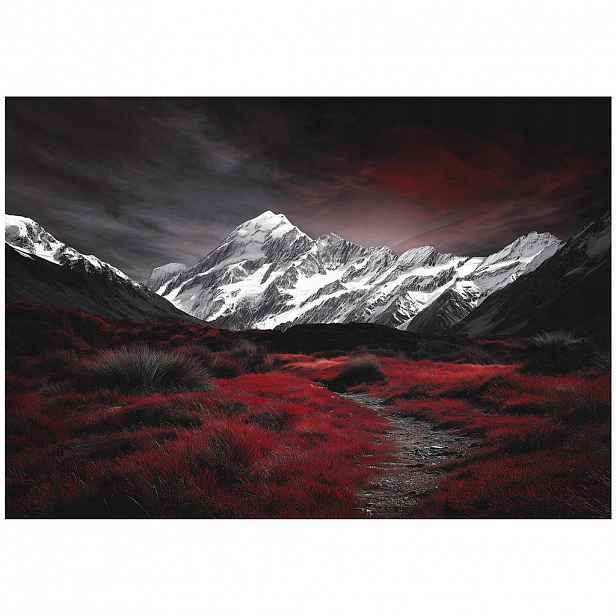 Wallarena FOTOTAPETA Hory Příroda Černá 300x210 cm