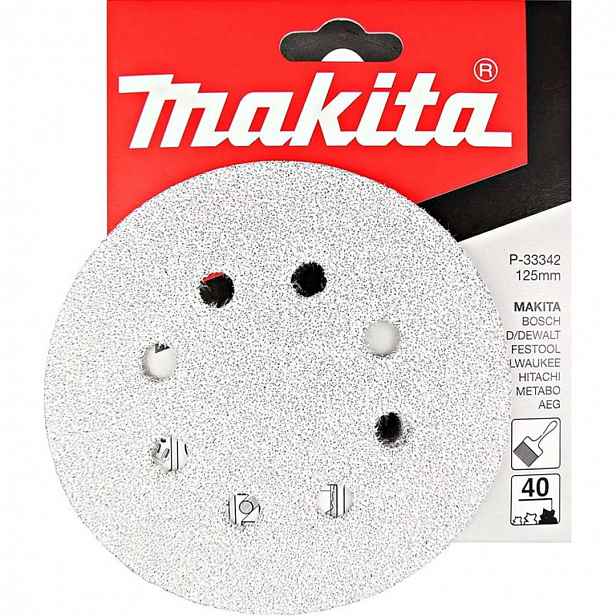 Makita - Brusný papír K40, průměr 125 mm, 10 ks P-33342