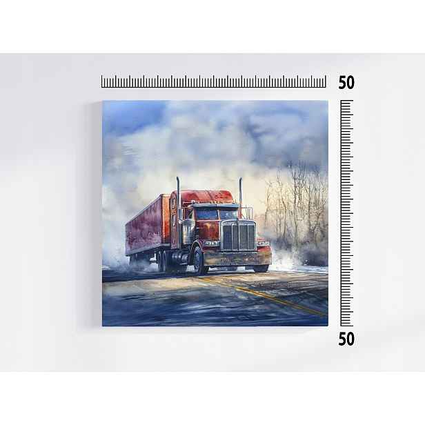 Obraz Na Plátně Plátno Americký Návěs Truck Auto 50x50