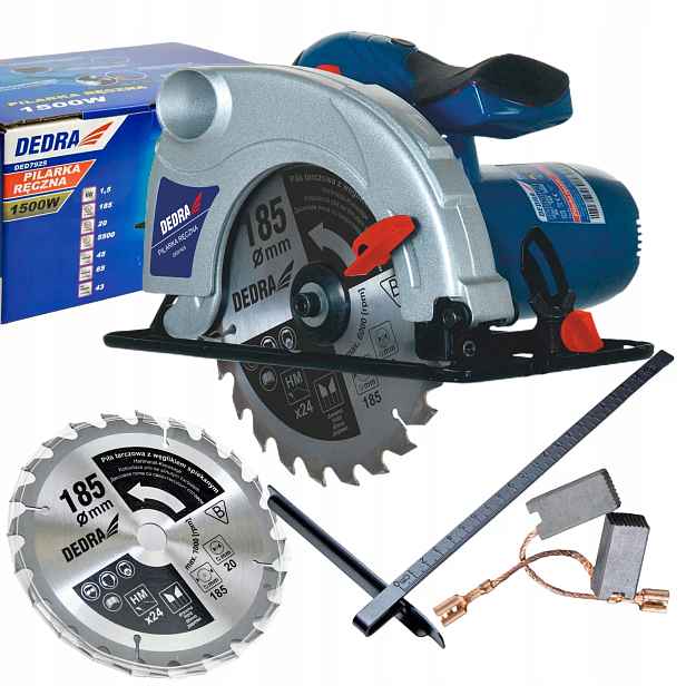 Ruční okružní pila Dedra DED7925 1500W 185mm na dřevo, kvalitní