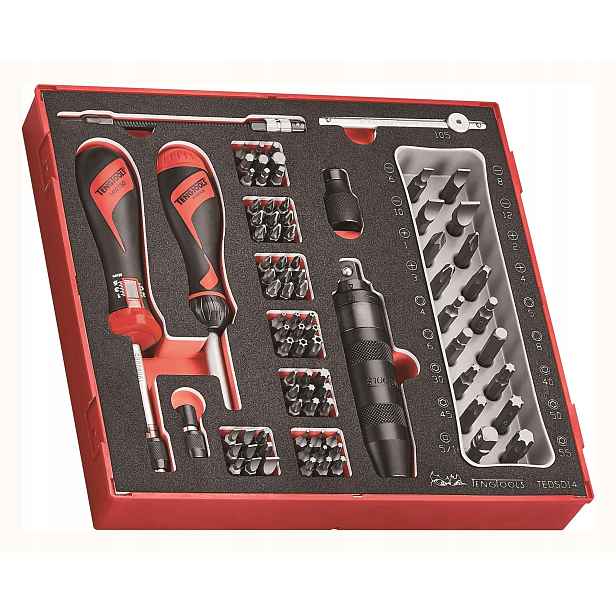 Sada momentových šroubováků s příklepem, hroty 95 ks Teng Tools TEDSD14