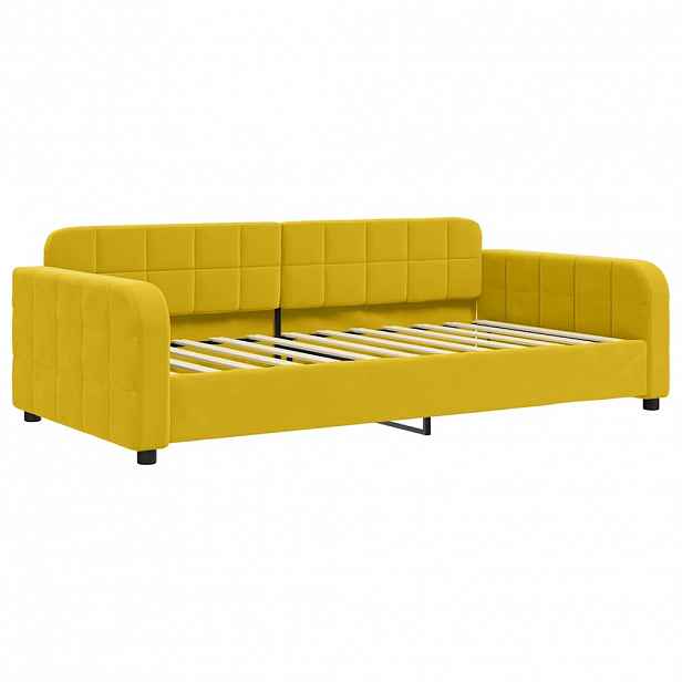 vidaXL Válenda žlutá 100 x 200 cm samet