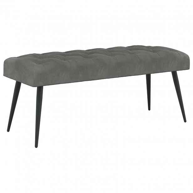 vidaXL Lavice s knoflíkovým prošíváním Tmavě šedá 110 x 40 x 46 cm