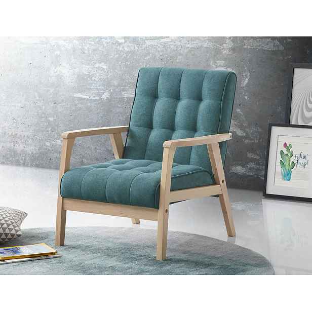 Casarredo Křeslo PETRA zelená/bílá lazura