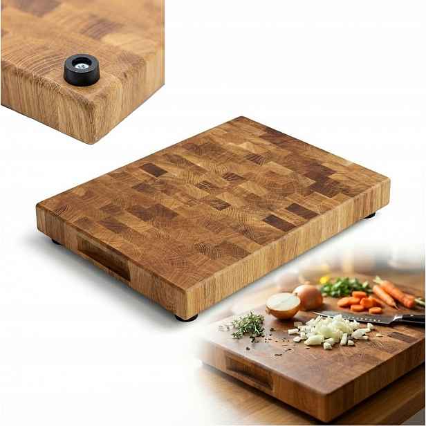 Dubová krájecí deska End Grain 30x40 Premium na nožkách