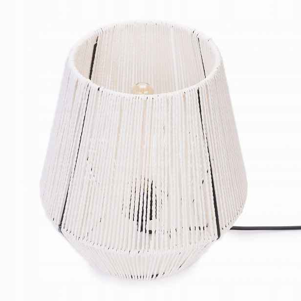 Pletená stojací lampa Boho bílá