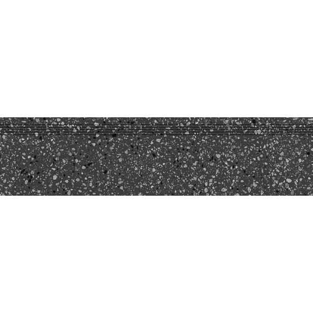 Schodovka RAKO Porfido černá 30x120 cm mat / lesk DCPVF812.1