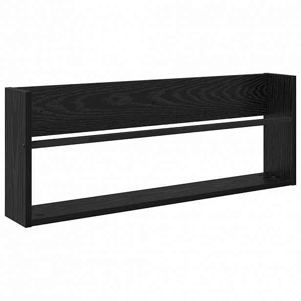 vidaXL Regál na časopisy Černý dub 80 x 12 x 30 cm Kompozitní dřevo