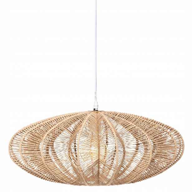 Závěsné Stropní Svítidlo Z Pleteniny Boho Béžová Dekorativní 24 X 57 CM E27
