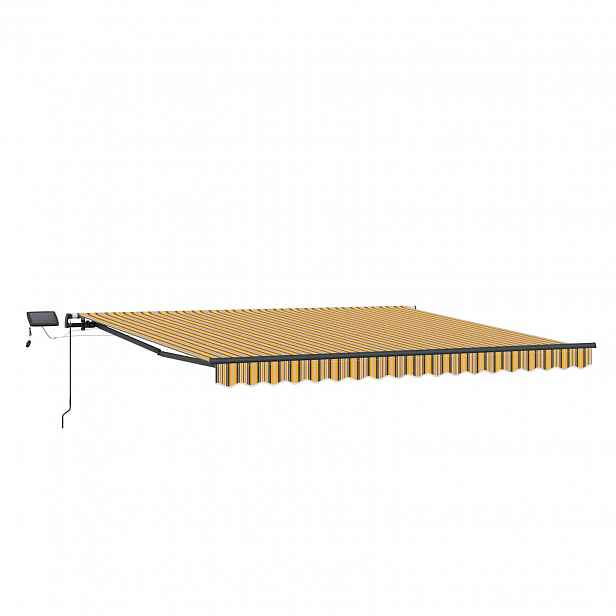 vidaXL Stahovací markýza Vícebarevný 450 × 350 cm Látka a hliník