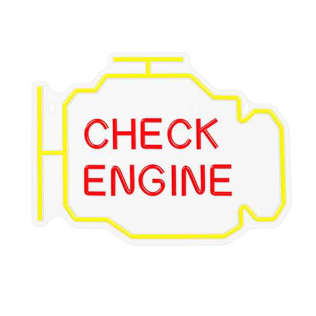 Neon Plexi Led Check Engine Žluto Červená Kvalita
