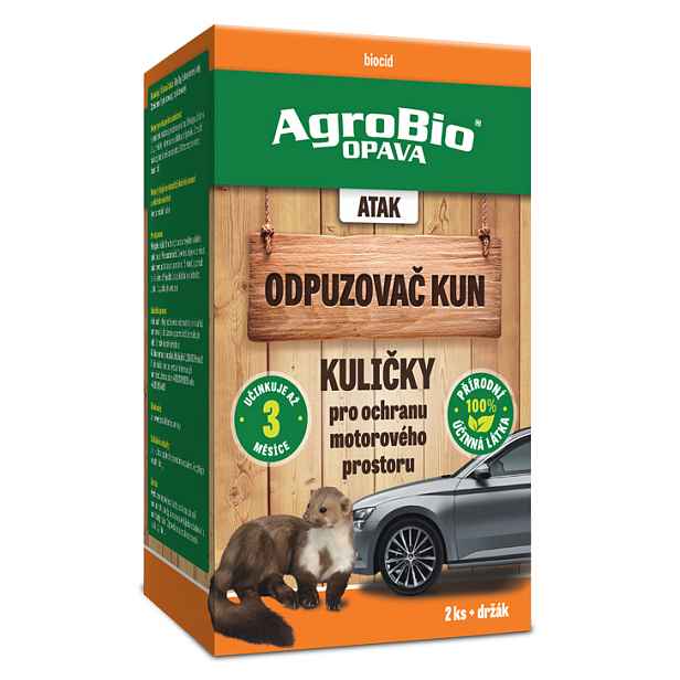 AgroBio ATAK - Odpuzovač kun kuličky - 2 ks