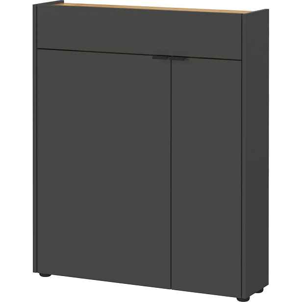 Antracitová skříňka 82x102x22 cm Ameca – Germania
