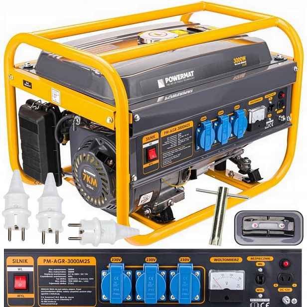 Elektrocentrála Generátor 3000W 230V 12V Avr 7KM 212 cm3