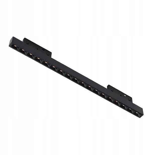 Magnetická kolejnicová lampa 1-fázová černá 30 cm 4000K Led 10W Milagro