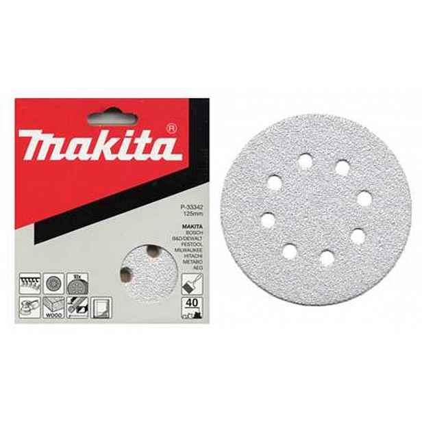 Makita - Brusný papír K100, průměr 125 mm, 10 ks P-33370