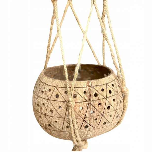 Závěsná lampa Kokosová s vonnou svíčkou KLW144 Hand Made
