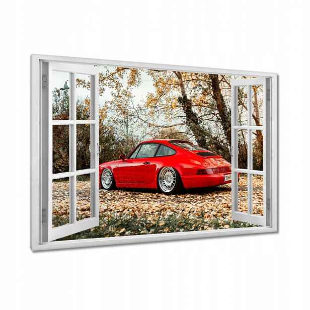 Obrazy 90x60 Červené Porsche Auto