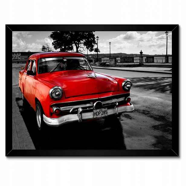 Plakáty v rámu 40x30 Kubánské červené auto