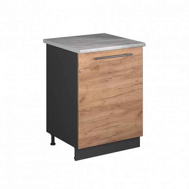 Vicco SPODNÍ SKŘÍŇKA KUCHYŇSKÉ LINKY Fame-Line, Zlatý mocný dub/Antracit, 60 cm 1 dvířka s pracovní deskou