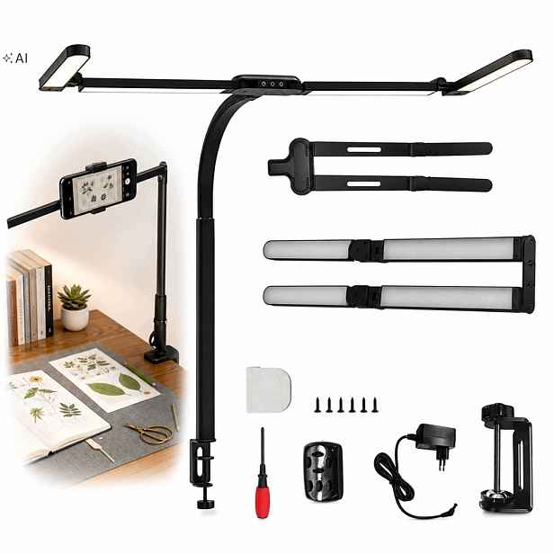 Led stolní lampa Kreslící bezstínová Nastavitelná Glow