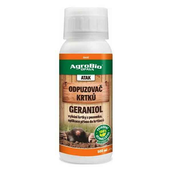 AgroBio ATAK - Odpuzovač krtků GERANIOL - 500 ml