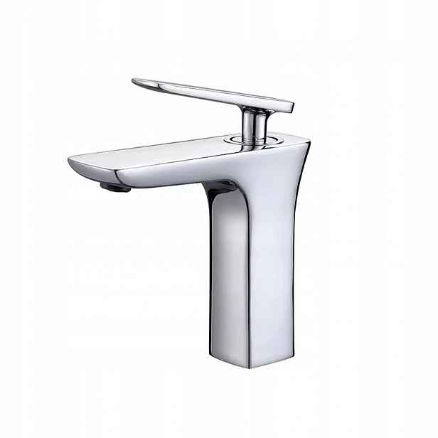 Koupelnová nástěnná baterie chrom obdélníková baterie 13 x 13 cm Mosaz Omeble