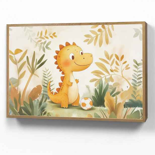 OnlyWow NÁSTĚNNÁ LAMPA S AKUMULÁTOREM Dino - Fotbal - Orange 90x60 cm