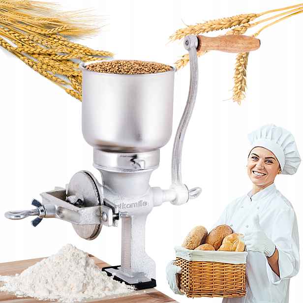 Šrotovník na mletí obilí, Mlýnek na Výrobu Mouky, litinový, ruční