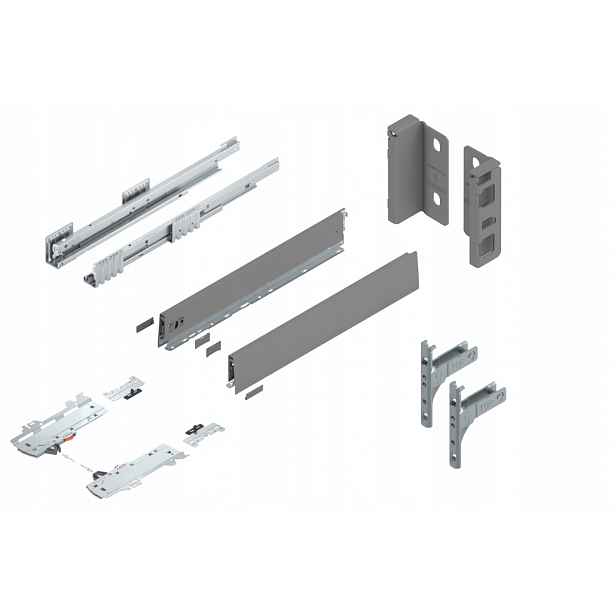 Blum Šuplík 600 zásuvka Low M Tip-On šedá