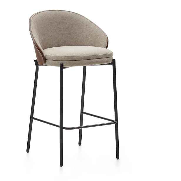 Hnědo-béžová barová židle (výška sedáku 65 cm) Eamy – Kave Home