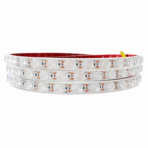 Led páska bílá studená optická čočka 24V 48 LED/m 18W/m pro kazety