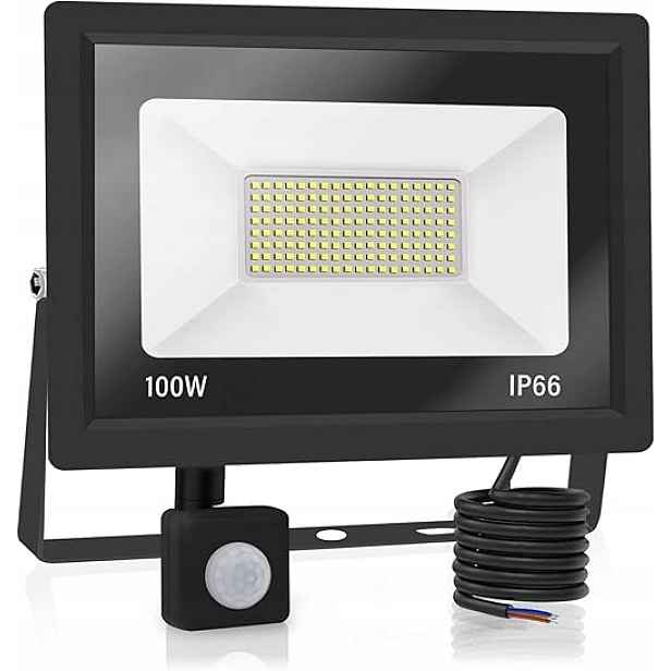 Led reflektor 100 W s pohybovým senzorem IP66 Venkovní reflektor