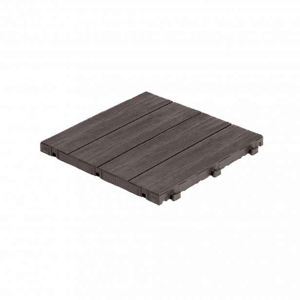 Multy home Gumová dlaždice ARISTA Wood 30 x 30 cm, hnědá, 1 ks 4016.91.00