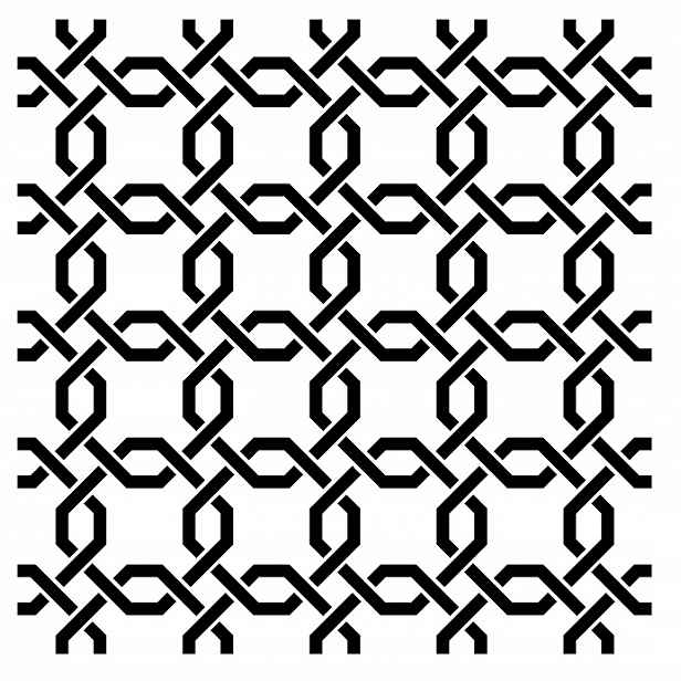 Omítací Šablona LuxBud Geometric 1 62x62 cm Opakovaně použitelná