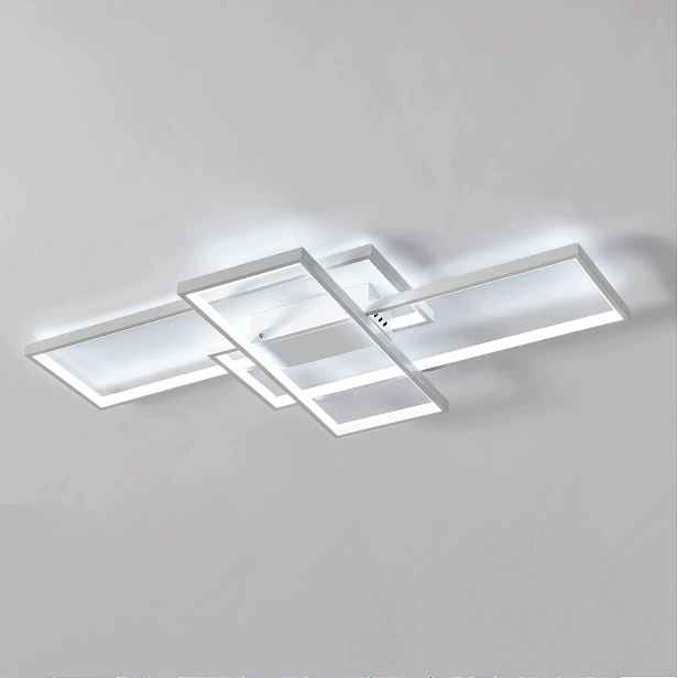 Stropní Led svítidlo závěsné bílé čtvercové moderní do obývacího pokoje 65W 6500K 90cm