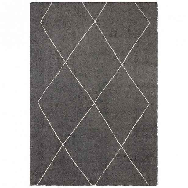 Tmavě šedý koberec Elle Decor Glow Massy, 80 x 150 cm