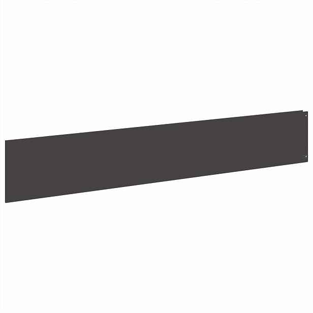 vidaXL Okraj trávníku 30 ks 100 x 18 cm Ocel Černá