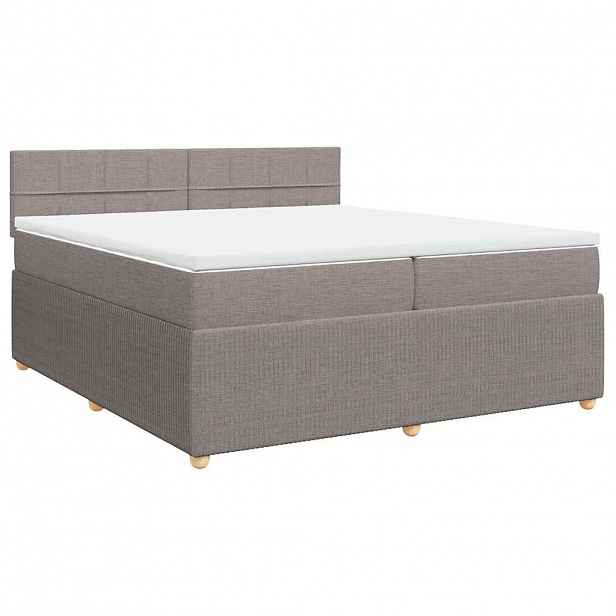 vidaXL Box spring postel s matrací taupe 200x200 cm textil