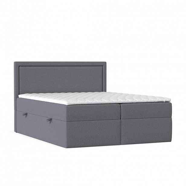 AltaBeds KONTINENTÁLNÍ postel JODAN 140/200 cm Antracitová
