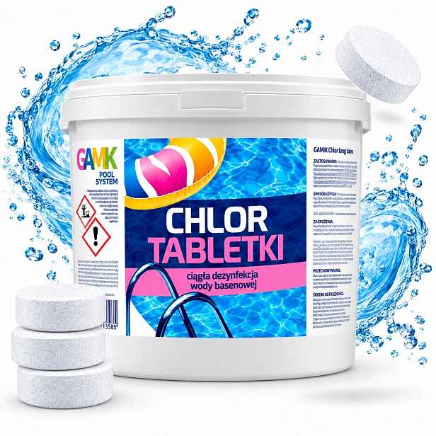 Chlorové Tablety 200G 3KG Do Bazénu Intex Trvalá Dezinfekce Vody Chemie